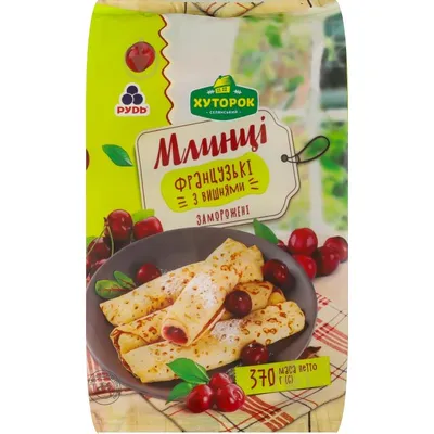 Млинці Рудь з вишнею 370гр  арт. 06197