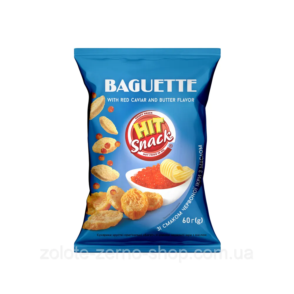 Сухарики Hit Snack Червога ікра 60гр  арт. 09586 