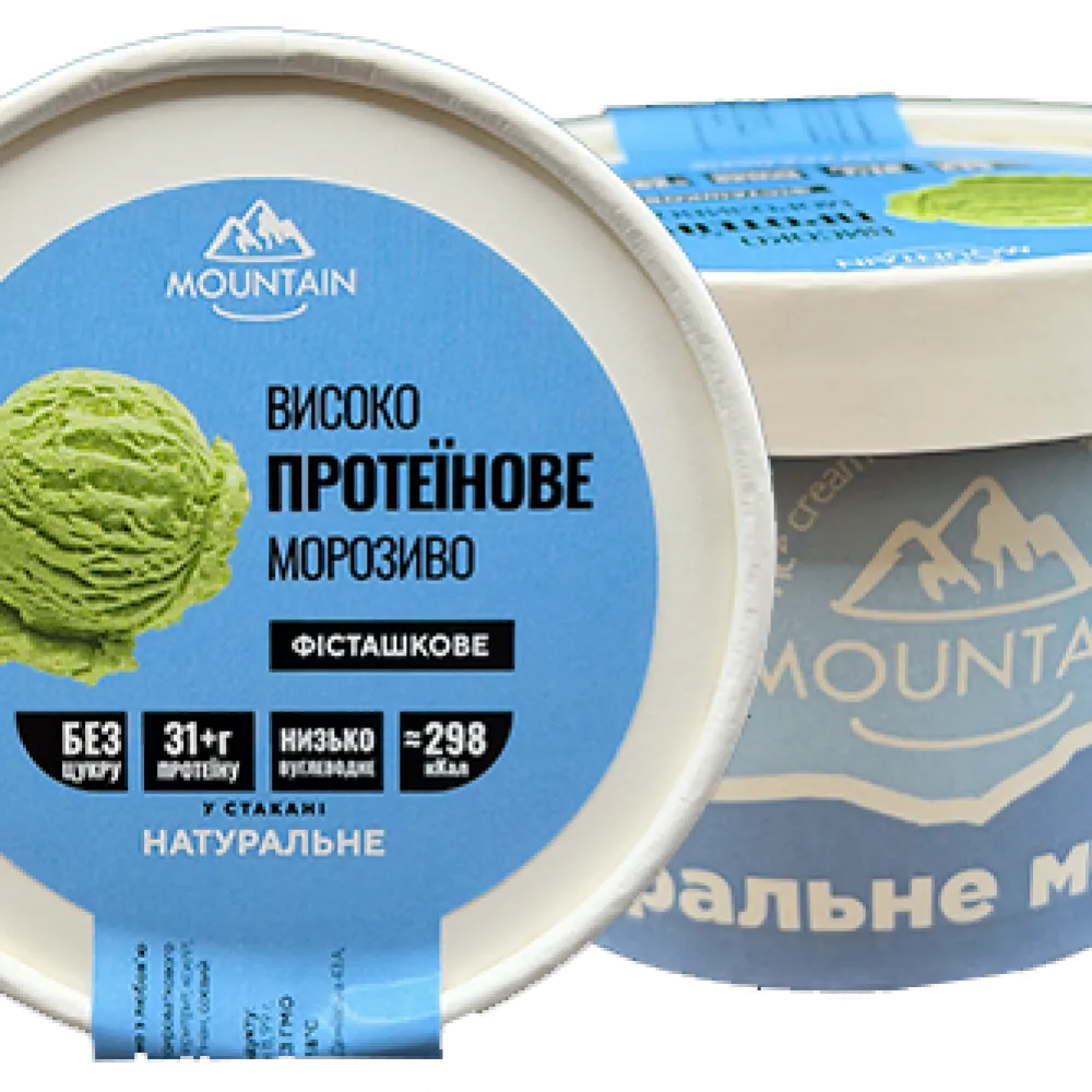 Морозиво Mountain Високо протеїнове фісташкове 300мл  арт. 10227 