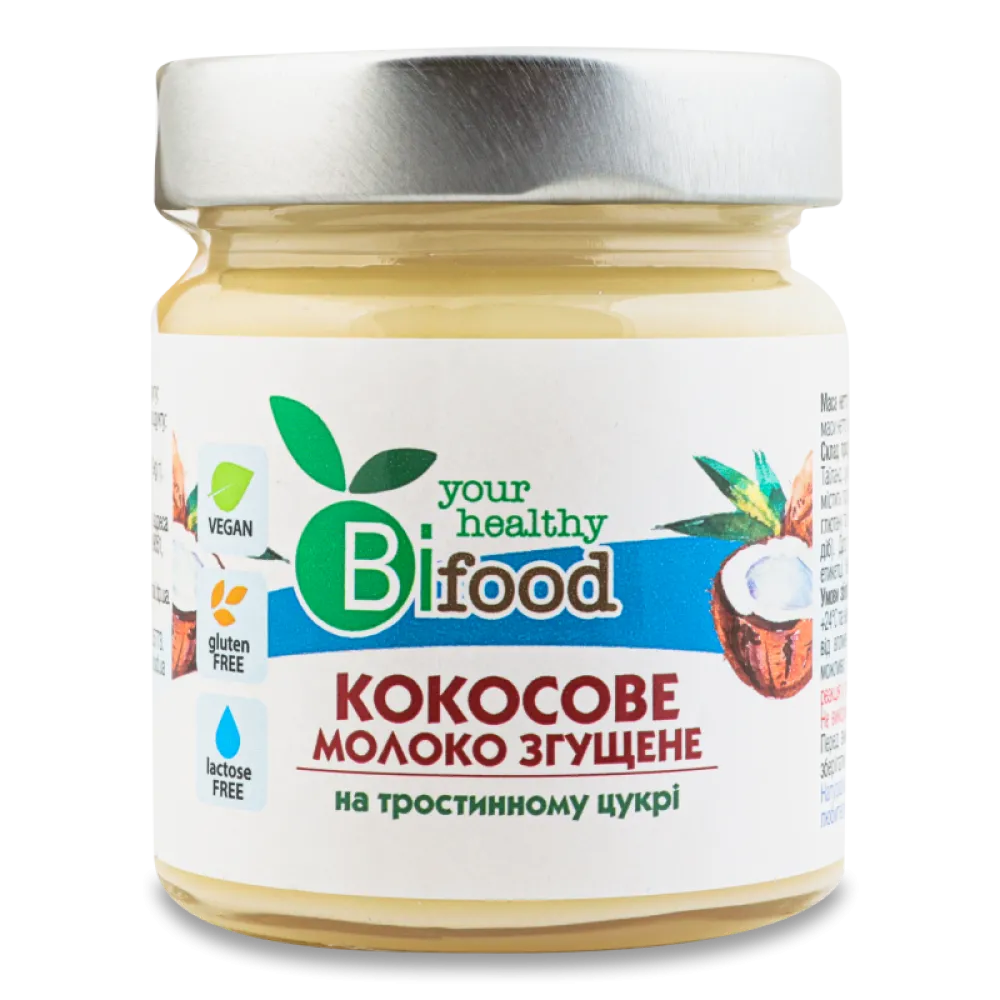 Згущене молоко BIfood Кокосове на трос.цукрі 240гр  арт. 05956 