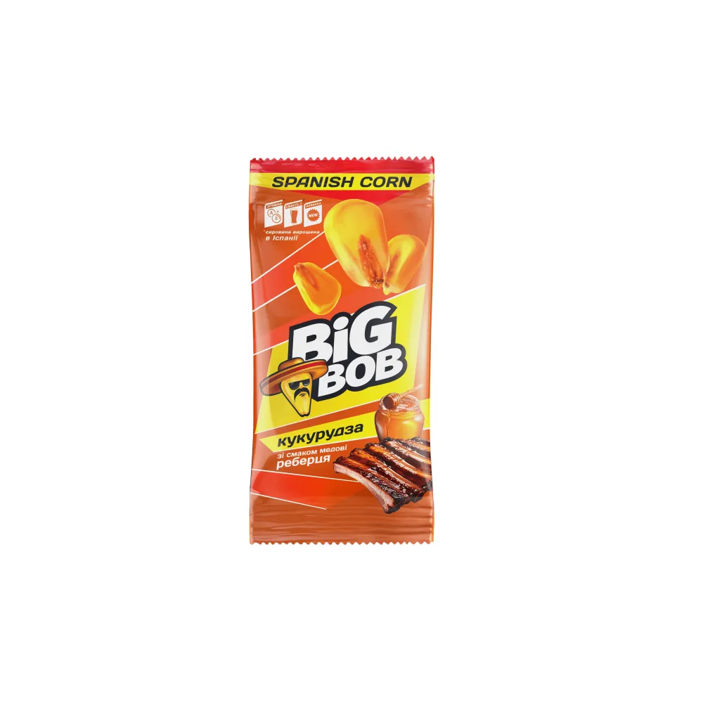 Кукурудза смажена Big Bob Медові реберця 55гр  арт. 09372 