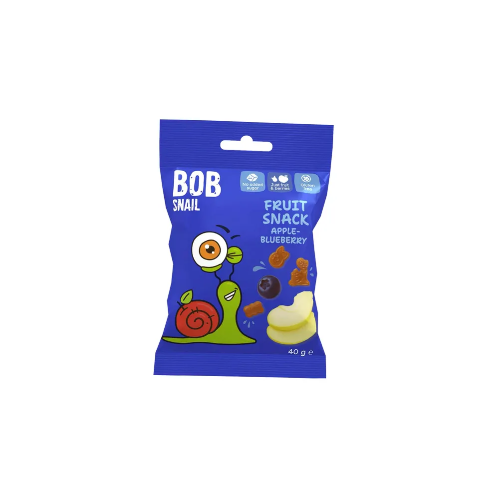 Фруктовий снек Bob Snail Ябл-чорниця 40гр  арт. 10549 