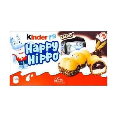 Печиво Kinder Happy Hippo какао 104гр  арт. 01578