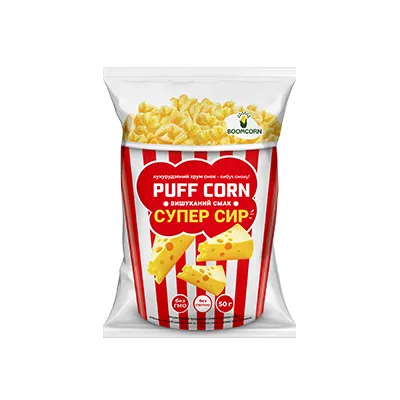Кукурудзяні палички BoomCorn Puff Corn супер сир 120гр  арт. 10945