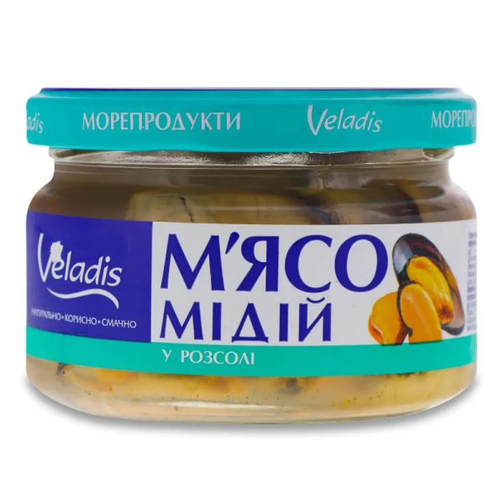 Мідії Veladis у розсолі 200гр  арт. 09489 