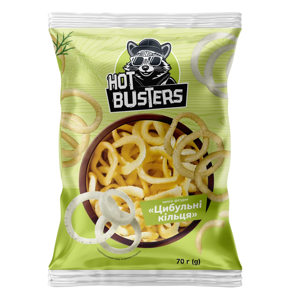Чипси Hot Busters Цибульні кільця 70гр  арт. 10569 