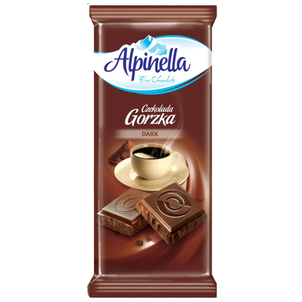 Шоколад Alpinella Чорний 90гр  арт. 10331 