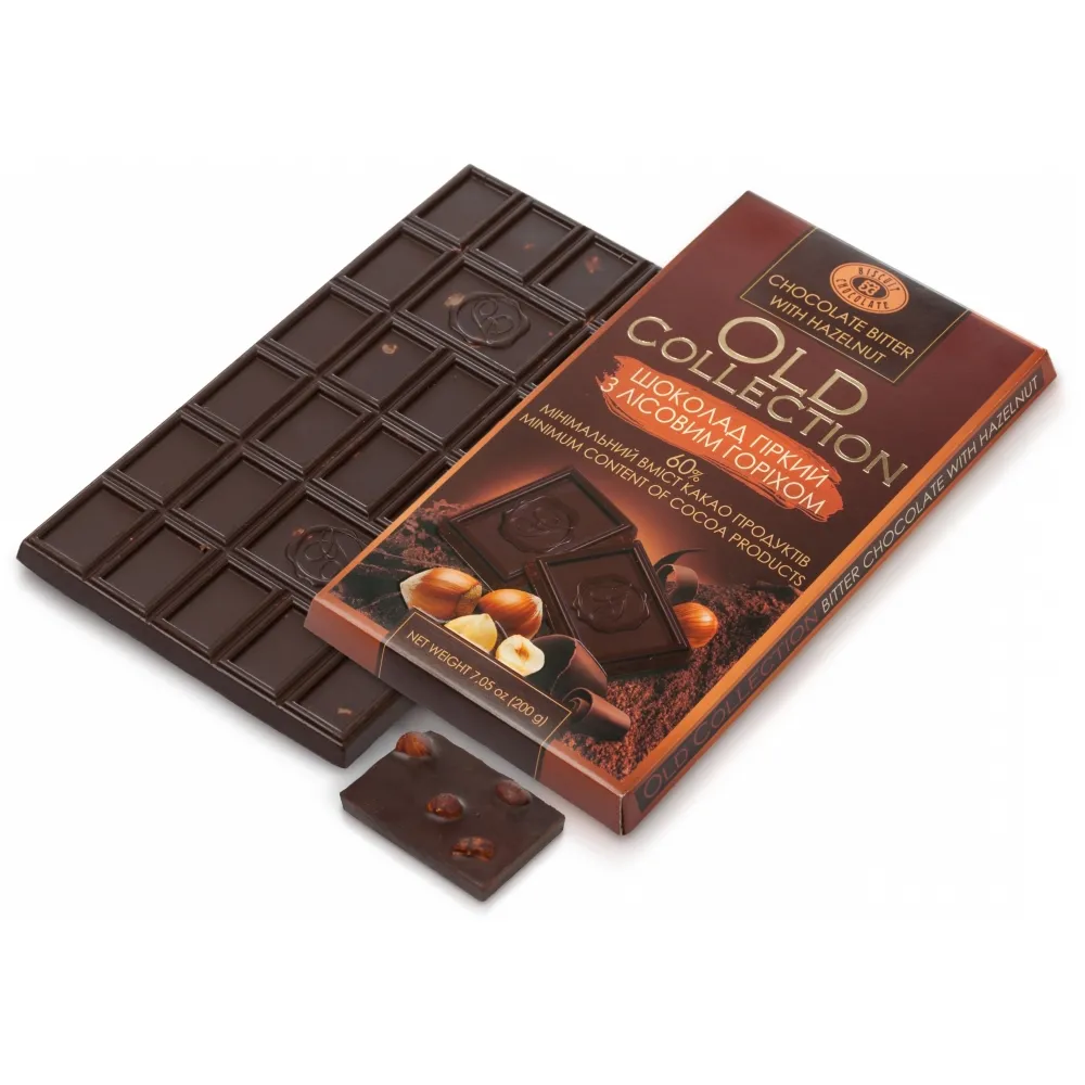 Шоколад Old Collection Гіркий з ліс горіхом 200гр  арт. 07679 