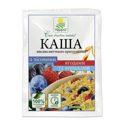 Вівсяна каша Терра Украина Верш-ліс.яг 38гр  арт. 05858