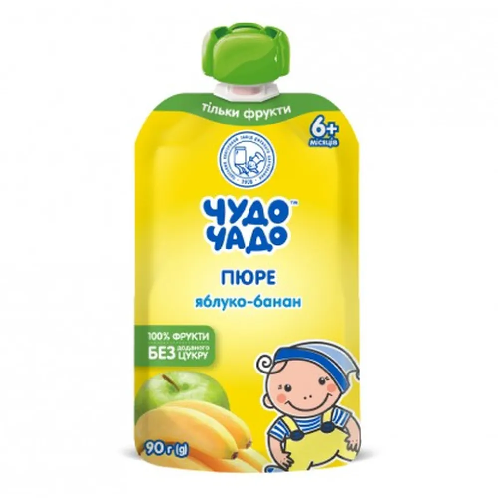Пюре фруктове Чудо Чадо Ябл.-бан. 90гр  арт. 06612 