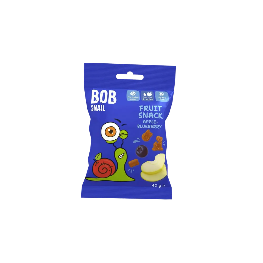 Фруктовий снек Bob Snail Ябл-чорниця 40гр  арт. 10549 