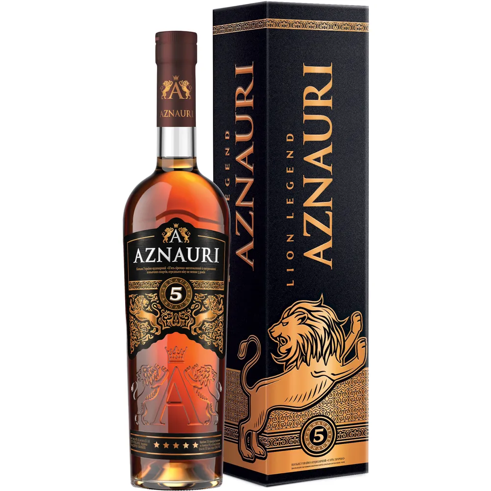 Коньяк Aznauri 5* сувен.коробка 0.5л  арт. 02193 