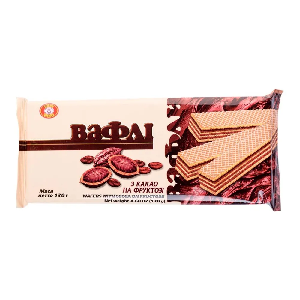 Вафля ХБФ Какао на фрукт. 130гр  арт. 00118 