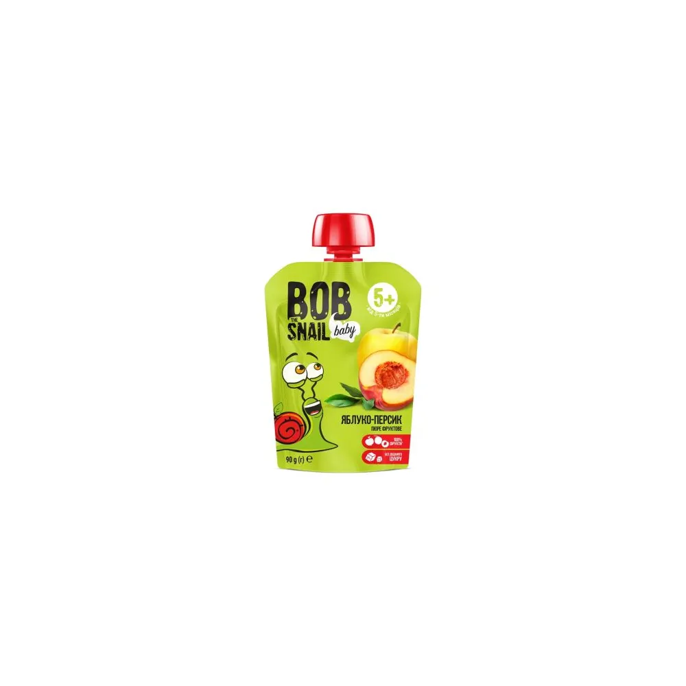 Пюре фруктове Bob Snail Яблуко-персик 90гр  арт. 06734 