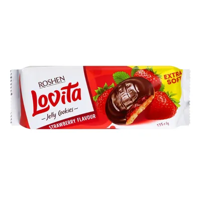 Печиво Roshen Lovita Jelly полуниця 135гр  арт. 07884
