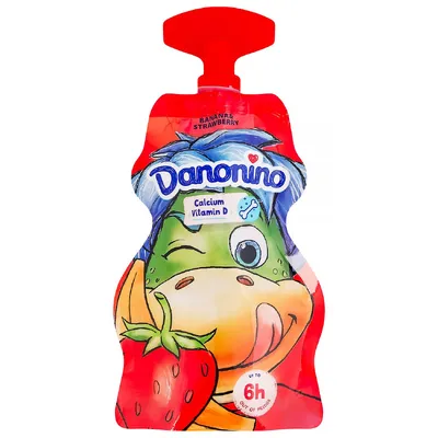 Йогурт Danonino полуниця-банан 70гр  арт. 10726