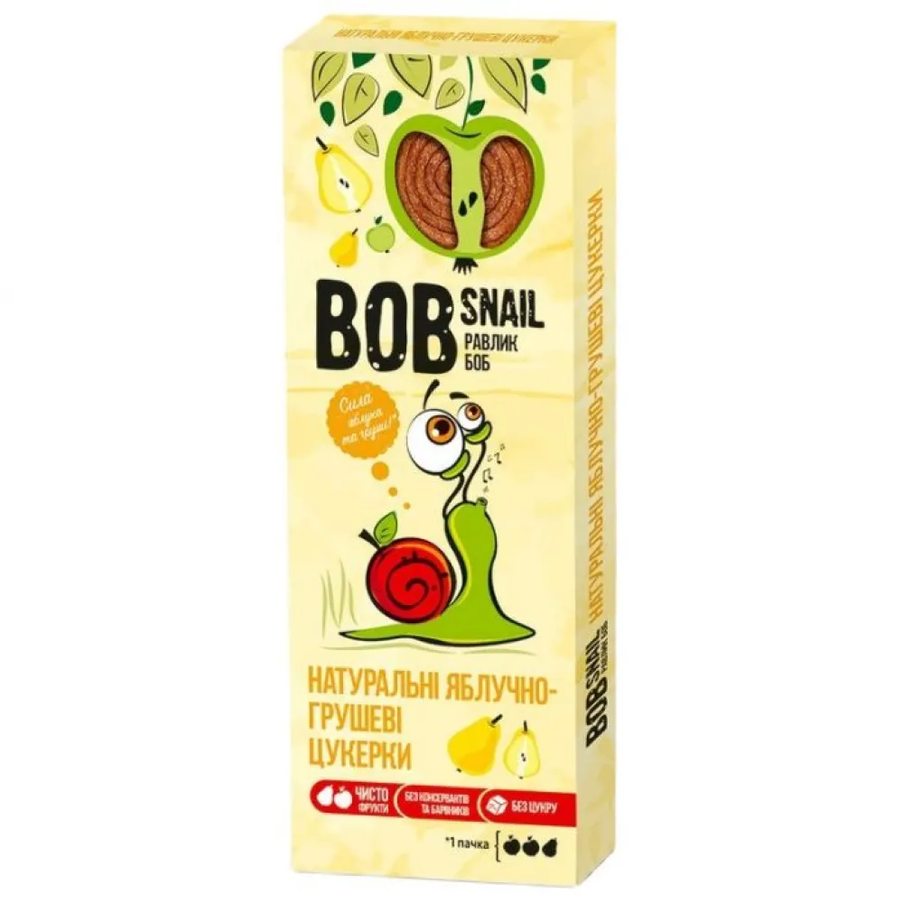 Цукерка Bob Snail ябл-груша 30гр  арт. 01739 