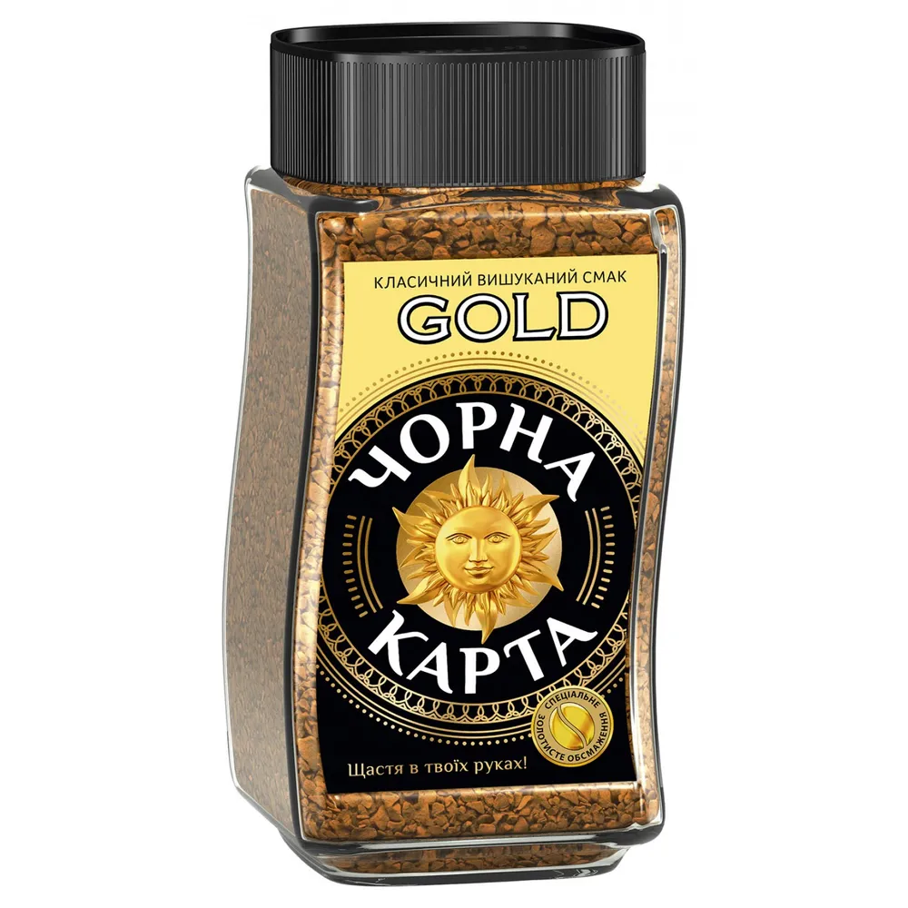 Кава розч. Чорна карта Gold 190гр  арт. 03236 