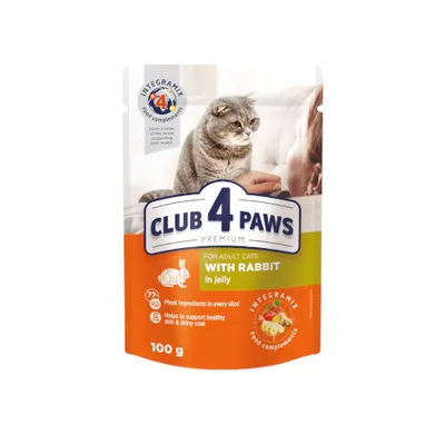 Рідкий корм для котів Club 4 Paws Кролик 100гр  арт. 07249