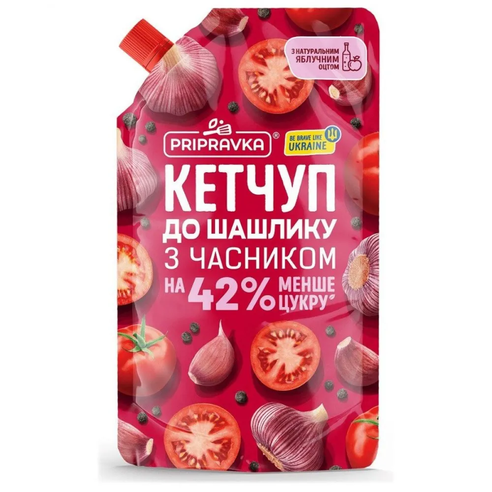 Кетчуп Pripravka До шашлику з часником 250гр  арт. 08148 
