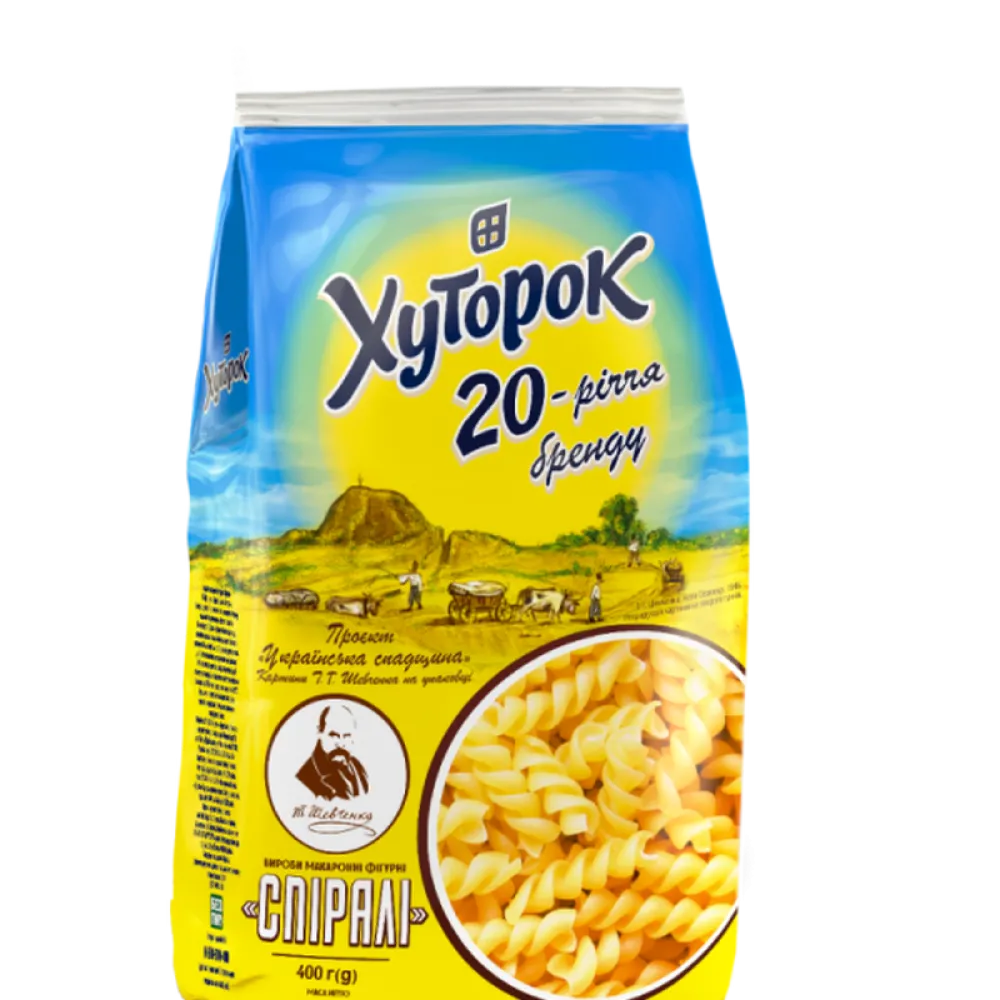 Макарони Хуторок Спіралі 400гр  арт. 05375 