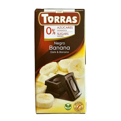 Шоколад Torras банан б/ц 75гр  арт. 07091