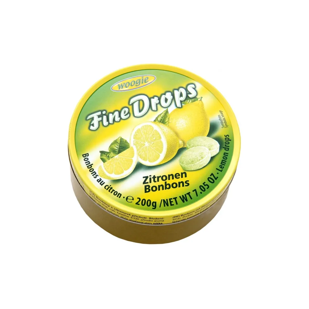 Льодяник Woogie Fine Drops лимон 200гр  арт. 07438 