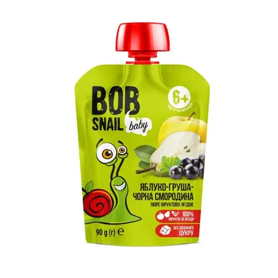 Пюре фруктове Bob Snail Груша/смор/ябл 90гр  арт. 02936