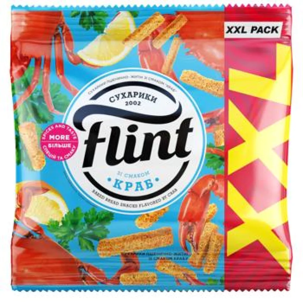 Сухарики Flint пшен. Краб 140гр  арт. 09062 