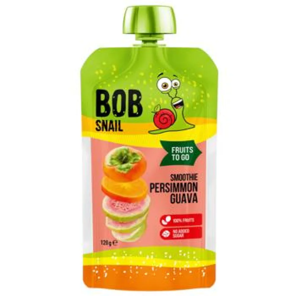 Смузі Bob Snail Хурма-рожева гуава 120гр  арт. 09705 