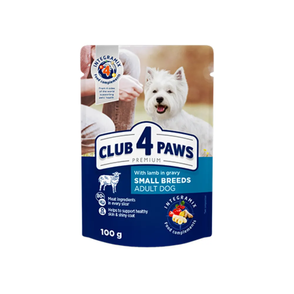 Рідкий корм для собак Club 4 Paws Мал.порід ЯГНЯ в соусі 100гр  арт. 05396 