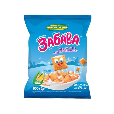 Подушечки Забава з молочною начинкою 100гр  арт. 02315