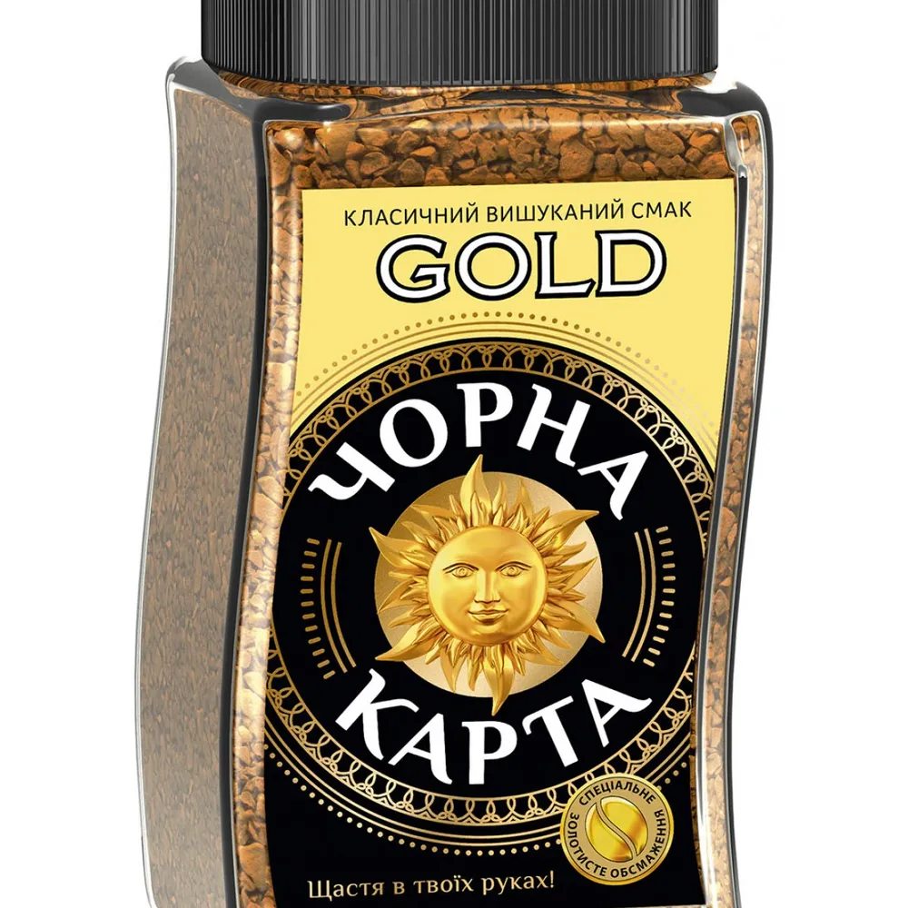 Кава розч. Чорна карта Gold 190гр  арт. 03236 