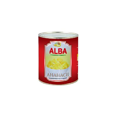 Ананас Alba шматочки 580гр  арт. 08034