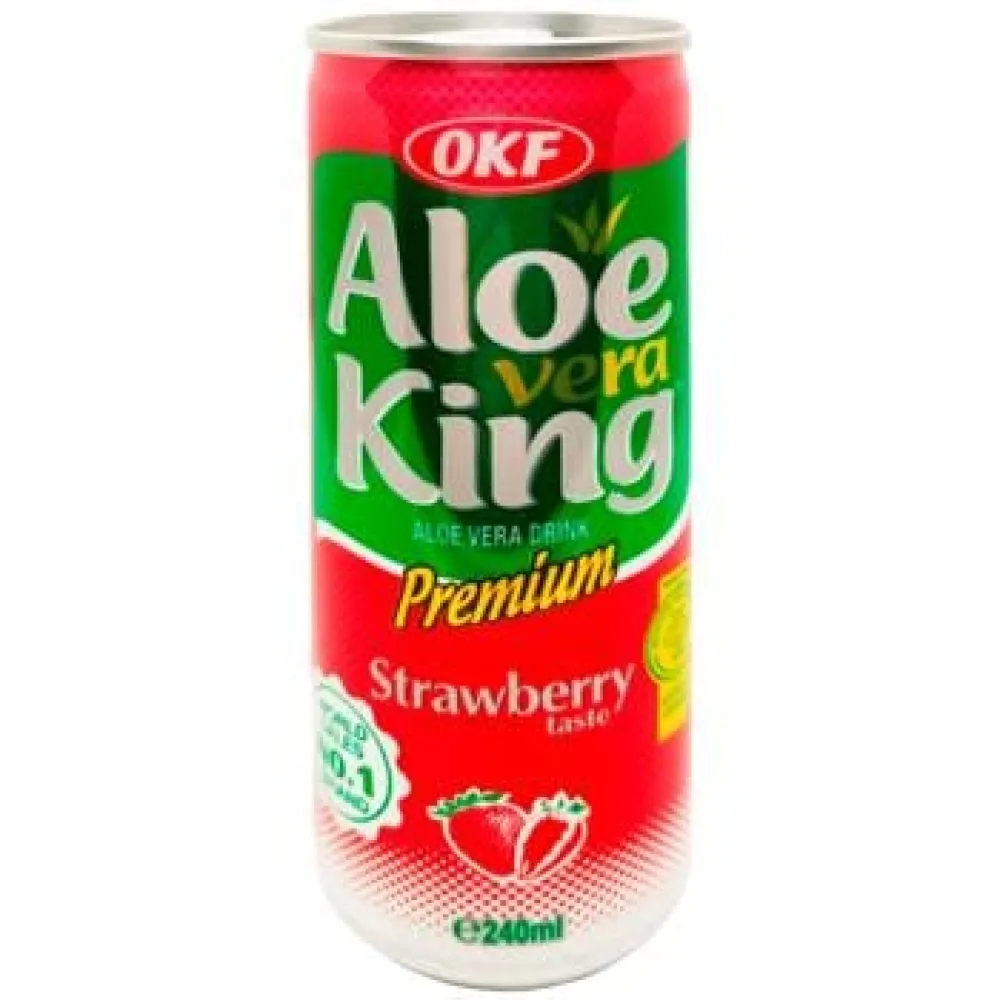 Негаз.напій OKF Aloe Vera King полуниця з/б 0,24л  арт. 10702 