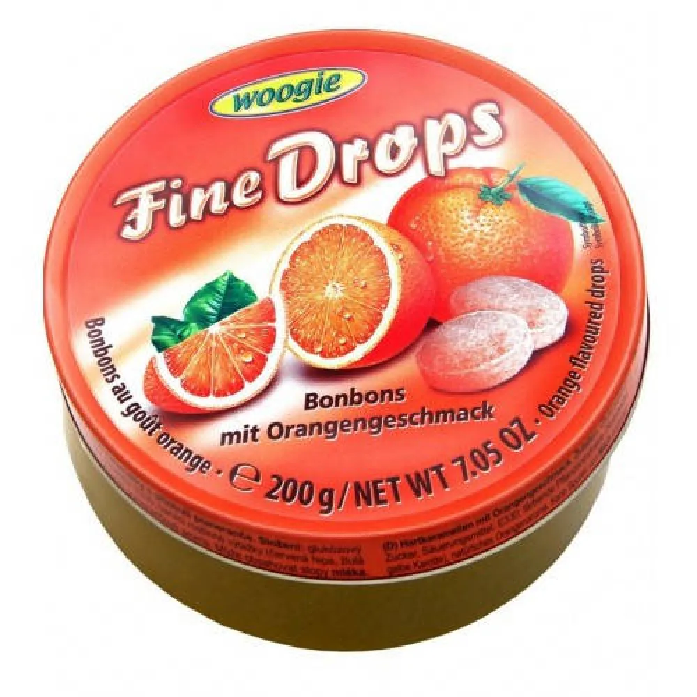 Льодяник Woogie Fine Drops апельсин 200гр  арт. 07433 