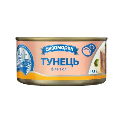 Тунець Аквамарин Украина Філе б/ол арт. 08338