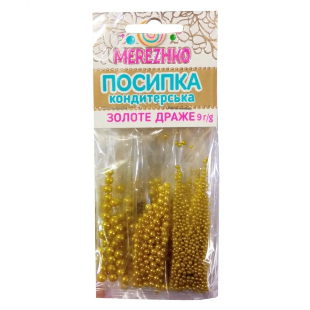 Посипка кондитерська Merezhko Зол.драже 9гр  арт. 05598 