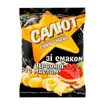 Кукурудзяні палички Салют Червона ікра 45гр  арт. 10888