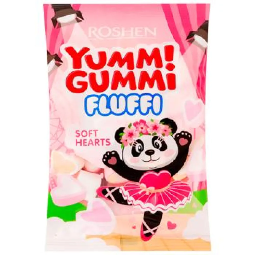 Маршмелоу Yummi Gummi Fluffi Soft Hearts 65гр  арт. 10587 