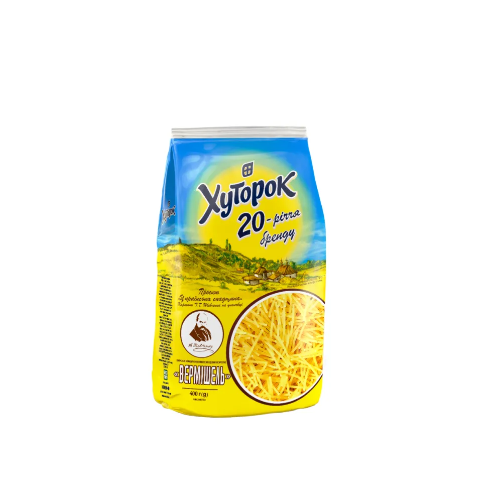 Макарони Хуторок Вермішель 400гр  арт. 08257 