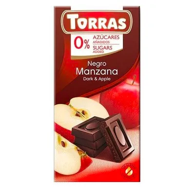 Шоколад Torras ябл. б/ц 75гр  арт. 07092