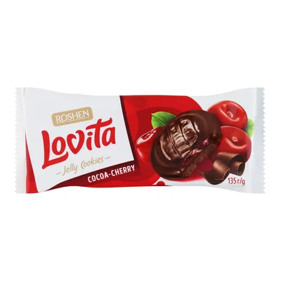 Печиво Roshen Lovita Jelly вишня 135гр  арт. 07498