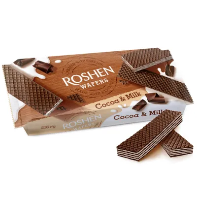 Вафля Roshen Wafers какао 216гр  арт. 07349