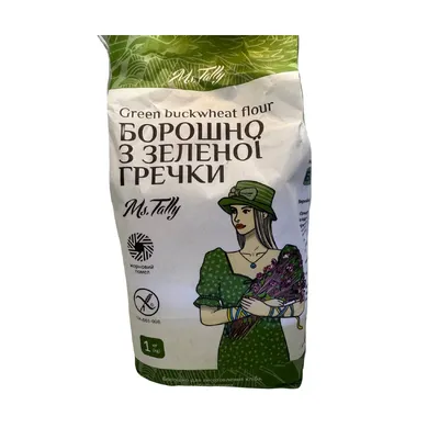 Борошно Tally Зелена гречка 1кг  арт. 06413