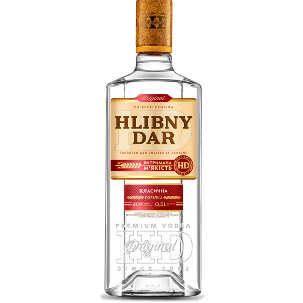 Горілка Hlibny Dar Класична 0.5л  арт. 00318 