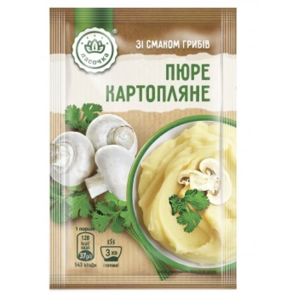 Картопляне пюре швид.приг. Ласочка Гриби 37гр  арт. 07899 