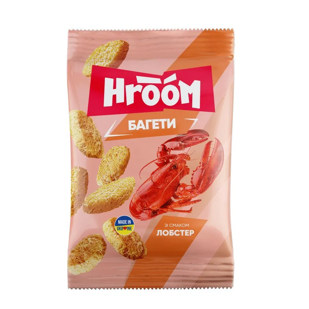 Сухарики Hroom Багетні Лобстер 100гр  арт. 07011 