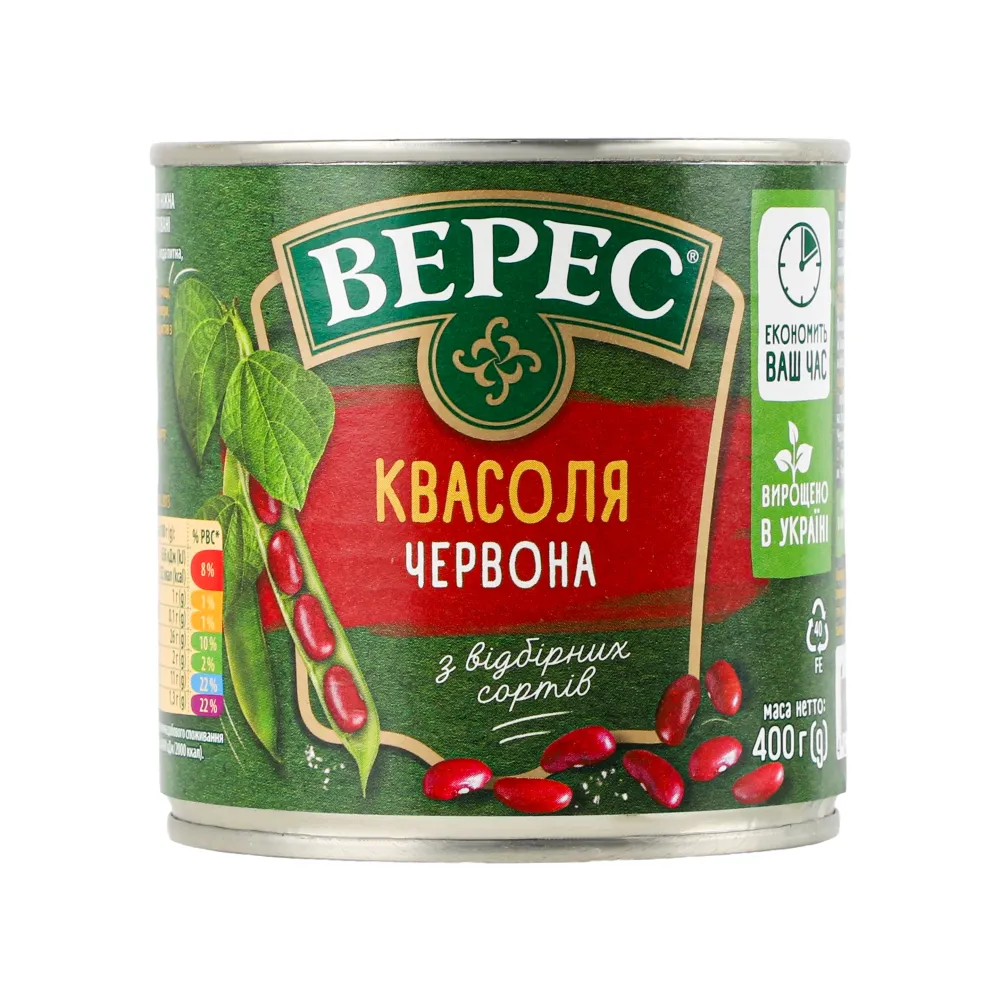 Квасоля Верес Червона з/б 400гр  арт. 00366 