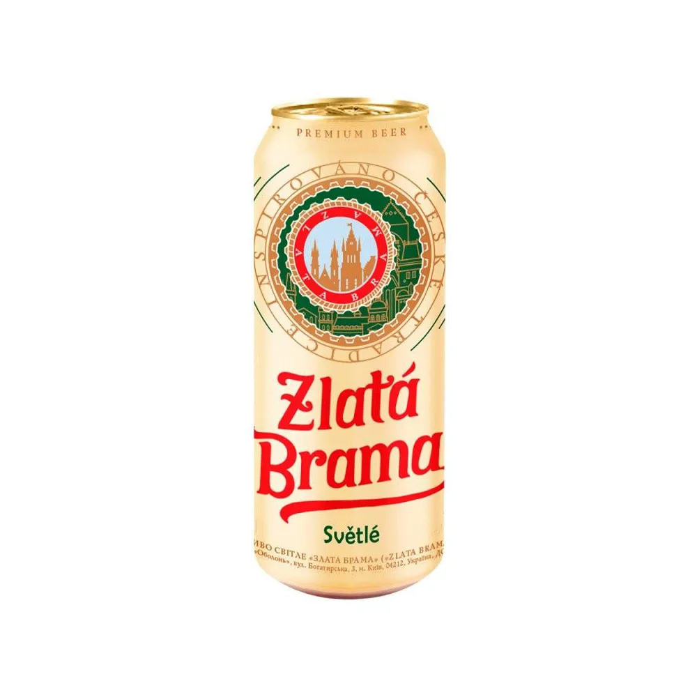 Пиво Zlata Brama з/б 0.5л  арт. 08691 